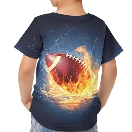Image of JEOCODY Boys Girls Graphic Tees Funny 3D Printed Short Sleeve T-Shirts 3-16T
