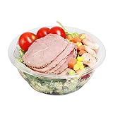 Thermo Tek 12 oz Clear Plastic Ergo-Grip Bowl - 4 3/4' x 4 3/4' x 1 3/4' - 50 count box
