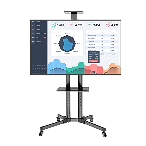 Soporte Universal para TV Móvil con Almacenaje y Altura Ajustable miniatura 1