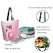 ZzWwR Fashion Flamingo Wearing Sunglasses Extra Large Canvas Gym Shoulder Tote,Durable Reusable Daily Top Handle Bag for Mens Womens Yoga Weekender Picnic Beach Travel Market Shopping