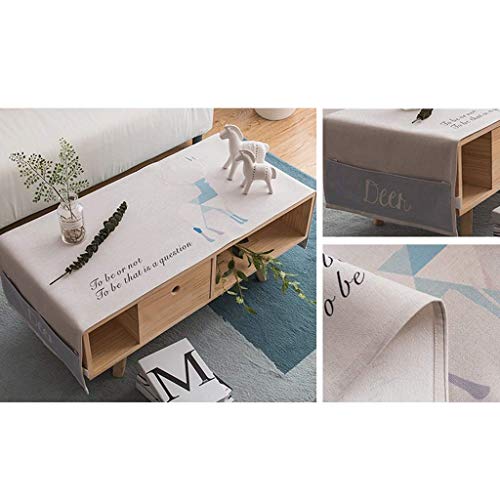 Nappe en coton et lin rectangulaire imperméable 70x160cm pour table - 5