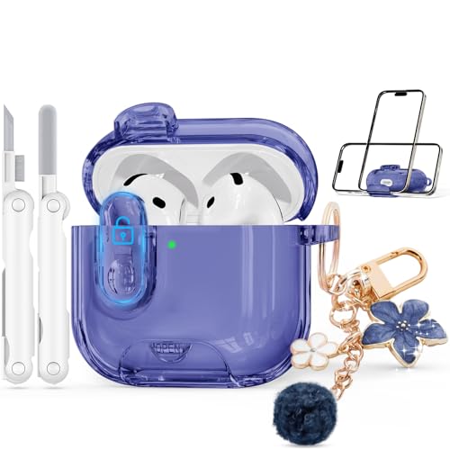 Image of for AirPods 4 Case 2024 with Safety Lock,Midnight Blue