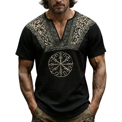 T-shirt de course léger et respirant motif viking ample pour homme