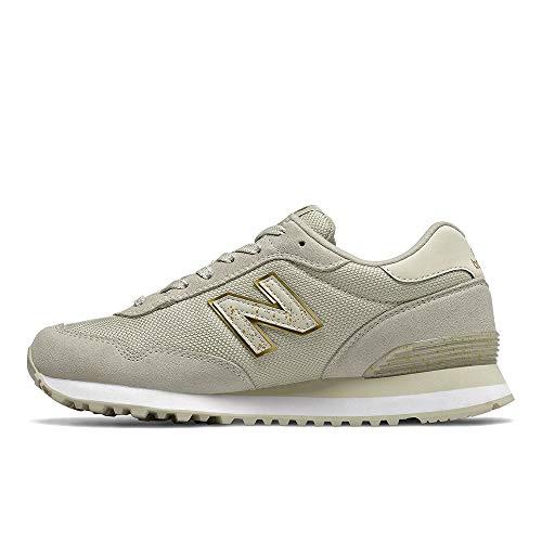 Tênis 515, New Balance, Feminino, Branco/Dourado, 37