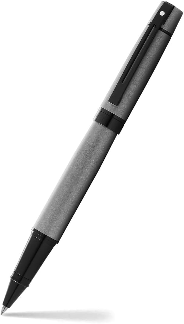 Sheaffer Gift 300 Lacquer Rollerball Pen Matte Grey with Polished Black Trim | Premium Pen Gift Sets