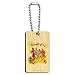 The Wizard of Oz Yellow Brick Road Wood Wooden Rectangle Keychain Key Ring