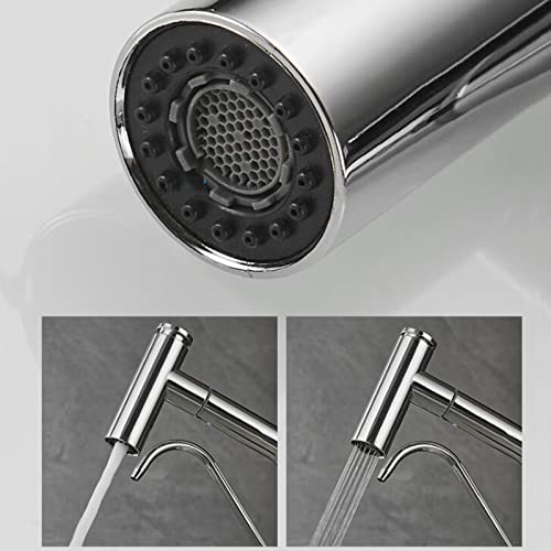 Robinet de cuisine 3 voies en laiton chromé et douchette extractible de luxe