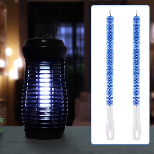 Image of Sliner 2 Pcs Bug Zapper Cleaning Brush Mosquito Zapper Bendable Cleaning Duster Plastic Dust Cleaner Microfiber Brush Reusable for Indoor Outdoor Electric Bug Zapper (Bug Zapper Not Included)