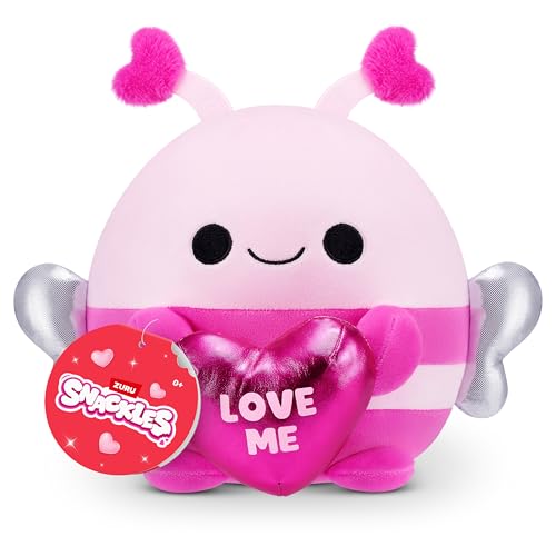 Snackles Love Edition Ape Peluche 20cm di ZURU – Pupazzo Ultra-Morbido con Accessorio Cioccolato Cuore, da Collezione per Bambini Ragazzi, Idea Regalo