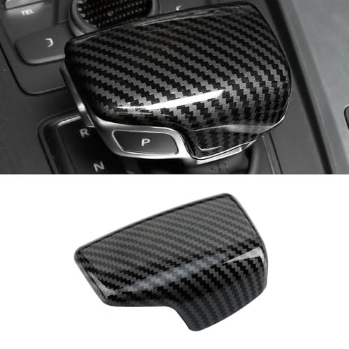 TTCR-II Compatible with Audi A4 Gear Shift Knob Cover Trim Carbon Fiber, Replacement Gear Shift Trim for Audi A4 S4 A5 S5 RS5 Q7 2016-2023 Car Interior Accessories, A5 Carbon Fiber Sticker