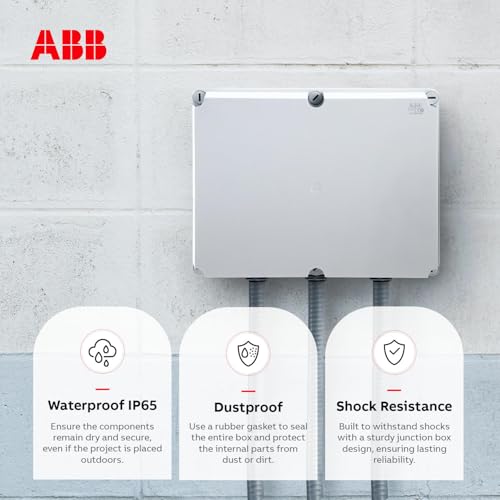 ABB IP65 Junction Box • Fully Dust Sealed Enclosure • Waterproof Electric Cable Connector Unit • Shockproof Adaptable Indoor/Outdoor Box • 310 x 240 x 160mm - Image 4