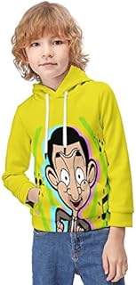 FIBITA Mr Bean 3D Mr Bean Animated Version Hoodies for Kids Boys Girls Hooded Jumpers Pullover Sweatshirts Printed Graphic Best Gift for Kids