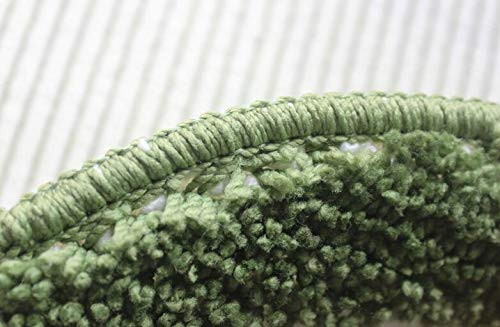 Topchances Bathroom Rug Mat, Non Slip Big Feet Bath Mat Water Absorbent Bath Rug,Microfiber Doormat Toilet Bath Carpet For Doormats,Tub, Shower (Green, 19" X 26") #TOP3