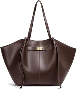 Générique ac de cours femme élégant Sac à main haute capacité et cuir végan lisse – Idéal pour le travail ou les cours universitaires (café)