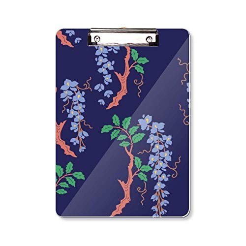 Porte-bloc A4 avec feuille de culture japonaise Violet d'une grande élégance