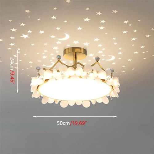 Lustre salon moderne couronne en acrylique luxe luminaire suspendu 50cm - 3