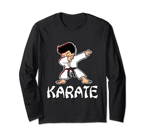 Regalo divertido para niños con karate taekwondo Manga Larga