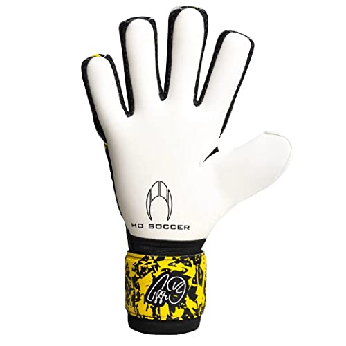 Luva Goleiro Ho Soccer Cassio Training V Preto e Amarelo