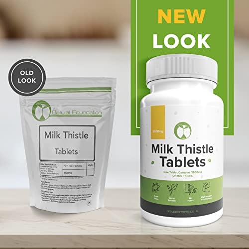 Milk Thistle Tablets 80% Silymarin | Liver Support Tablets | High Strength 3500mg | Liver Detox | Vegan Friendly Natural Health Supplement | Made in The UK | Not Capsules (120 Tablet