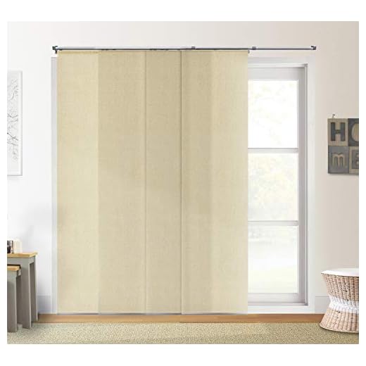 CHICOLOGY Adjustable Sliding Panel, 2-Rail Track, Perfect Vertical Blinds for Large Windows/Open Spaces/Room Dividers Trim Up to 80”W X 96”H, Urban Desert (Light Filtering)