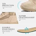 FREE SOLDIER Men's Tactical Boots 8 Inches Lightweight Combat Boots Durable Suede Leather Military Work Boot Desert Boot - Image 5