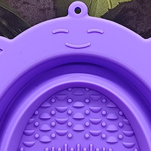 Multifunctional Brush Cleaning Cup, Brush Cleaning Mat Brush Cleaning Bowl Portable Travel Brush Scrubber Mat Cleaning Tool Gift #TOP4