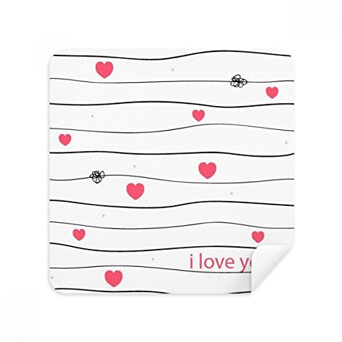 Chiffon de nettoyage lunettes cadeau Saint-Valentin avec coeur rose