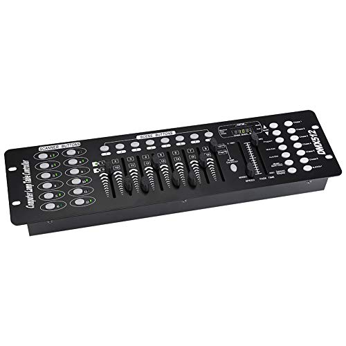 Bühnenlicht-Controller, 192 Kanäle DMX-Bühnenlicht-Konsole Partylicht-Controller-Panel für Schulkonzerte Party Disco KTV Club