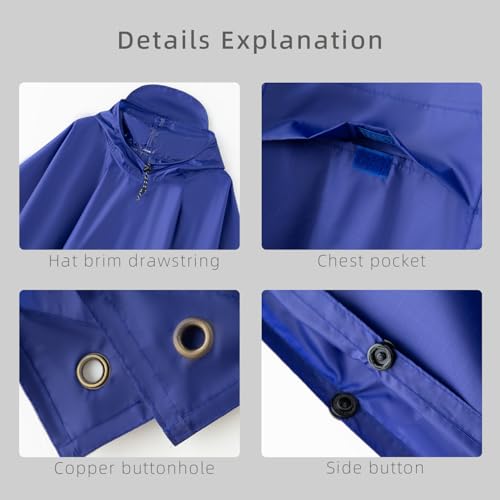 Image of Multi functional cape hooded raincoat suitable for outdoor camping and hiking, suitable for both men and women