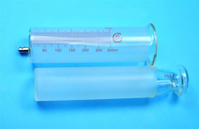 Large Glass Syringes 300ml with Glass Caliber/Ruhr Locks Caliber Glass Enema Sausage Device Sample Extractor Injector 300 CC(Ruhr Locks Caliber)