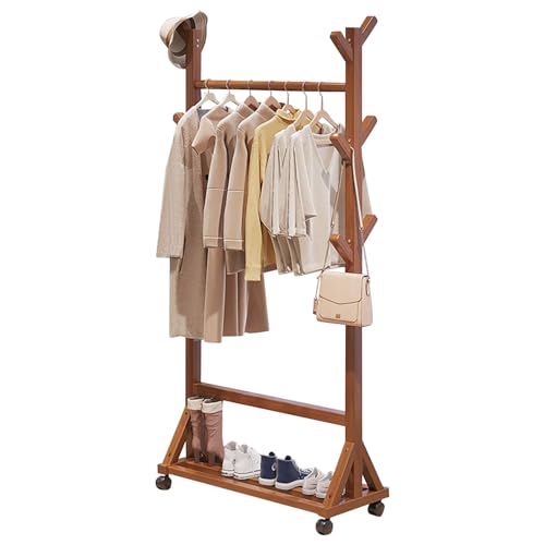 Shilanmei �n���K�[���b�N �X���� �L���X�^�[�t�� �ߑ����b�N ��60/80/100x���s��35x����155CM �R�[�g�|�� �R�[�g�n���K�[ �ߗގ��[ ������� ��e�� ��� �ߗގ��[ �I�t�� ���萫 �ړ����₷�� �g���ȒP �ω׏d50kg �l�G��