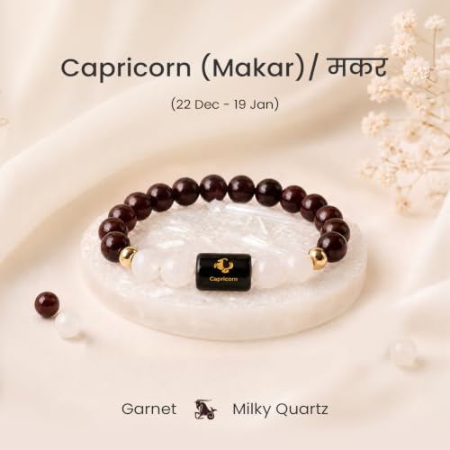 Image of Astrotalk Zodiac Bracelet with Raw Selenite Plate | Healing Crystals for Protection & Emotional Balance | Citrine & Tiger Eye | Bracelet for Man & Woman | Gift for Man & Woman