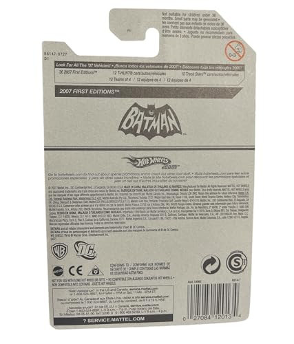 Hot Wheels 2007 First Editions Batmobile 1966 1:64 miniatura 3
