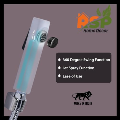 Image of ABS Health Faucet Hand Spray, White, 360-Degree Swing, Anti-Leak Jet Spray with High Pressure Resist for Bathroom, Made in India(only Faucet)