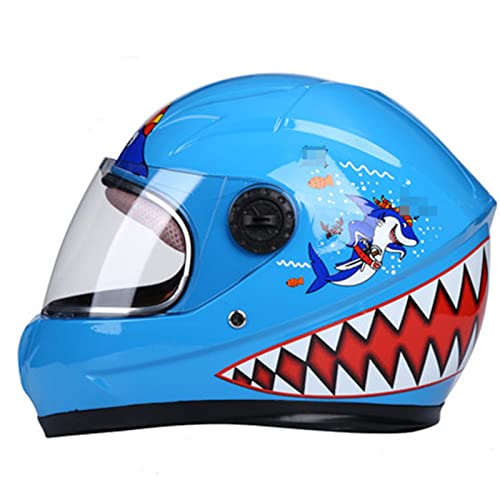 Casque De Moto Intégral Pour Enfants, Casque Intégral D'hiver Four Seasons Avec Pare-Soleil Et Bavoirs Chauds Complets Pour Enfants De 3 À 13 Ans A,47~54CM