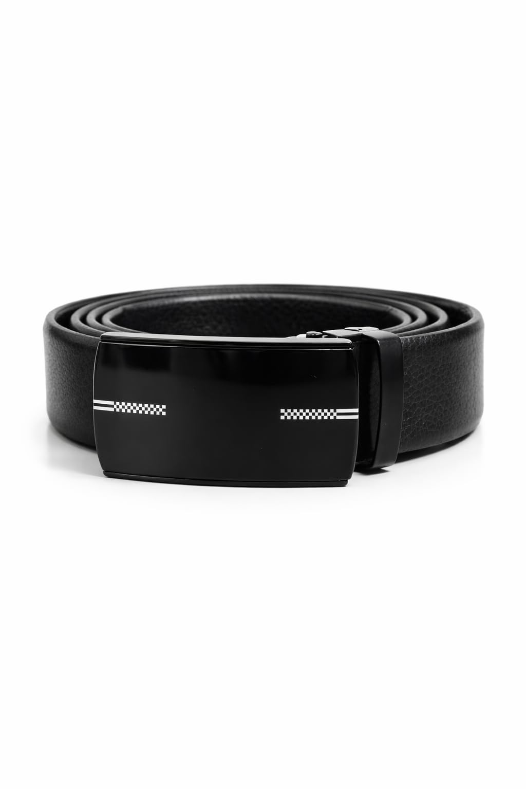 Men’s Autolock Vegan Leather Belt – Black Adjustable Waist Belt with Automatic Lock Buckle | Formal & Casual Wear Slim Fit Belt for Men | Fits up to 44 Inches-picture-12