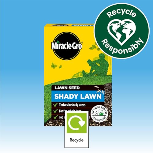 Miracle-Gro Shady Lawn Seed, Child and pet Friendly - Coverage 28m2, 840g Box, Yellow