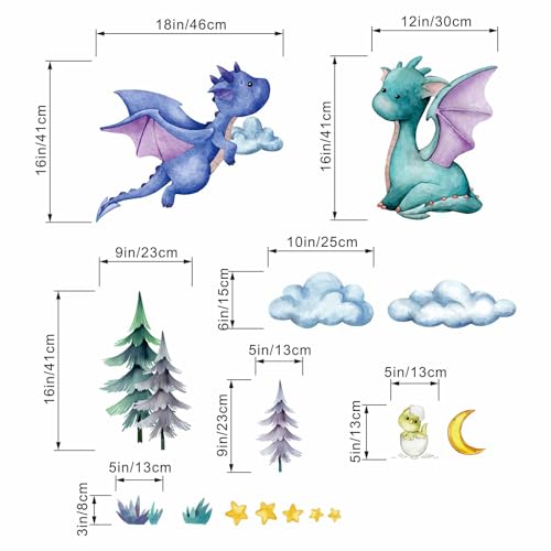 Vinilos decorativos Baby Dragon para pared miniatura 3