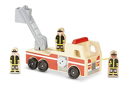 Melissa & Doug Wooden Fire Truck with 3 Firefighter Play Figures - image 4