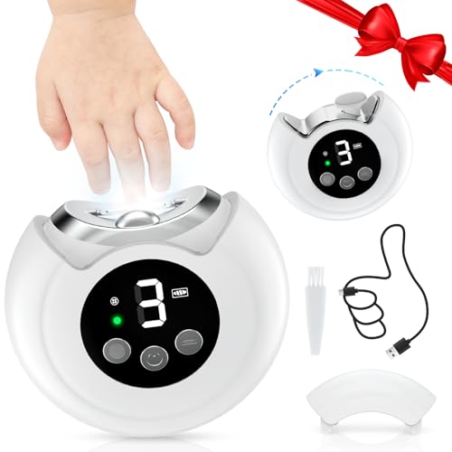 2-in-1 Electric Nail Clipper, Baby Nail Clipper with File & 3 Speed Gears, Baby Nail Trimmer Electric with LED Light & Storage Box, Automatic Nail Clippers for Baby, Adult, Seniors, Christmas Gifts