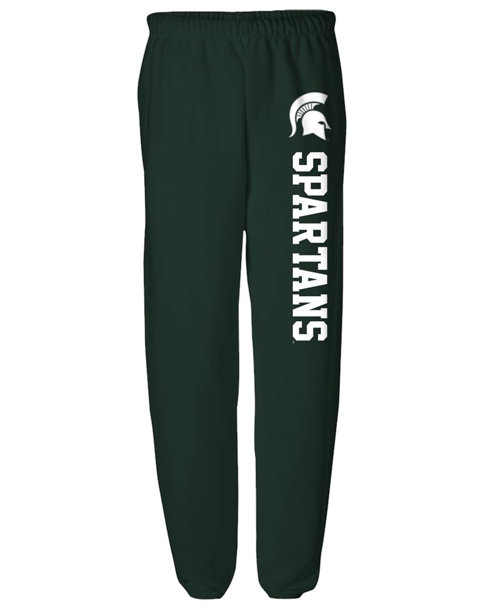 Michigan State University Officially Licensed Apparel - School Color Jogger Sweatpants, Hunter Green,Medium