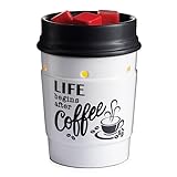 Candle Warmers ETC. Illumination Fragrance Warmer- Light-Up Warmer for Warming Scented Candle Wax Melts and Tarts or to Freshen Room, Coffee House