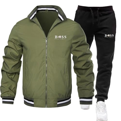 Survêtement de sport extérieur homme pour courir au chaud en hiver avec veste zippée