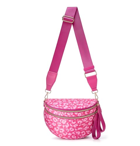 Image of FEIBOON Spacious Nylon Crossbody Bag Bum Bag Handbags Wallets Purses Trendy Shoulder Bag for Women
