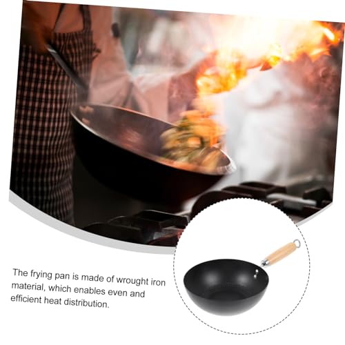 Wok pequeño japonés de hierro forjado antiadherente miniatura 7