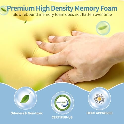 Cervical Pillow for Neck Pain Relief, Ergonomic Neck Pillow for Sleeping, Contour Pillow for Neck Support, Memory Foam Pillows for Side Back Stomach Sleepers (Off-White & Gray) - 4
