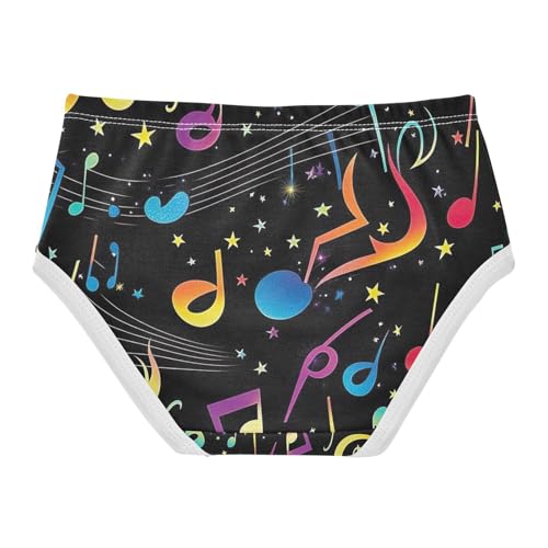 Musical Note Black Girls' Underwear, Toddler Girl Panties, Girls Underwear Cotton, 2–8 Years2