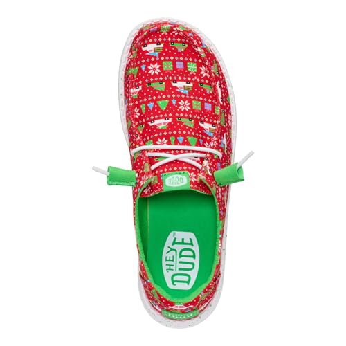 Image of HEYDUDE Women's Wendy Holiday Slip-On Loafers | Lightweight Comfortable Casual Shoes