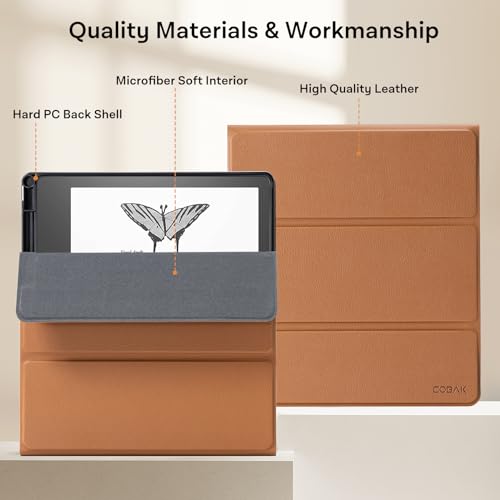 Image of CoBak Case for Tablet Reader - All New PU Leather Cover with Auto Sleep Wake Feature for Tablet Reader 10.2 inch 2022 & 2024 Released with Pen Holder (not Compatible with Remarkable),Bloomwave