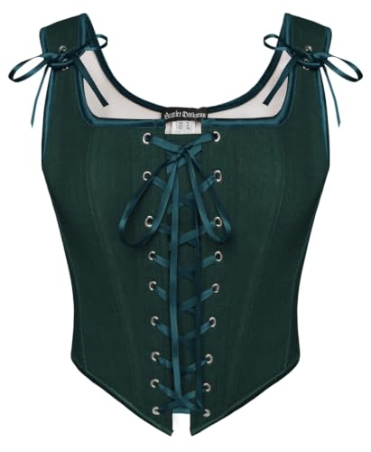 Image of Scarlet Darkness Women's Renaissance Corset Tops Lace Up Overbust Bustier